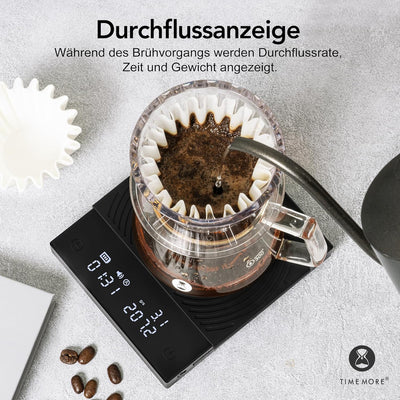 TIMEMORE Black Mirror Basic 2, Pour-Over Drip Coffee Scale mit automatischem Timer und Durchflussrat