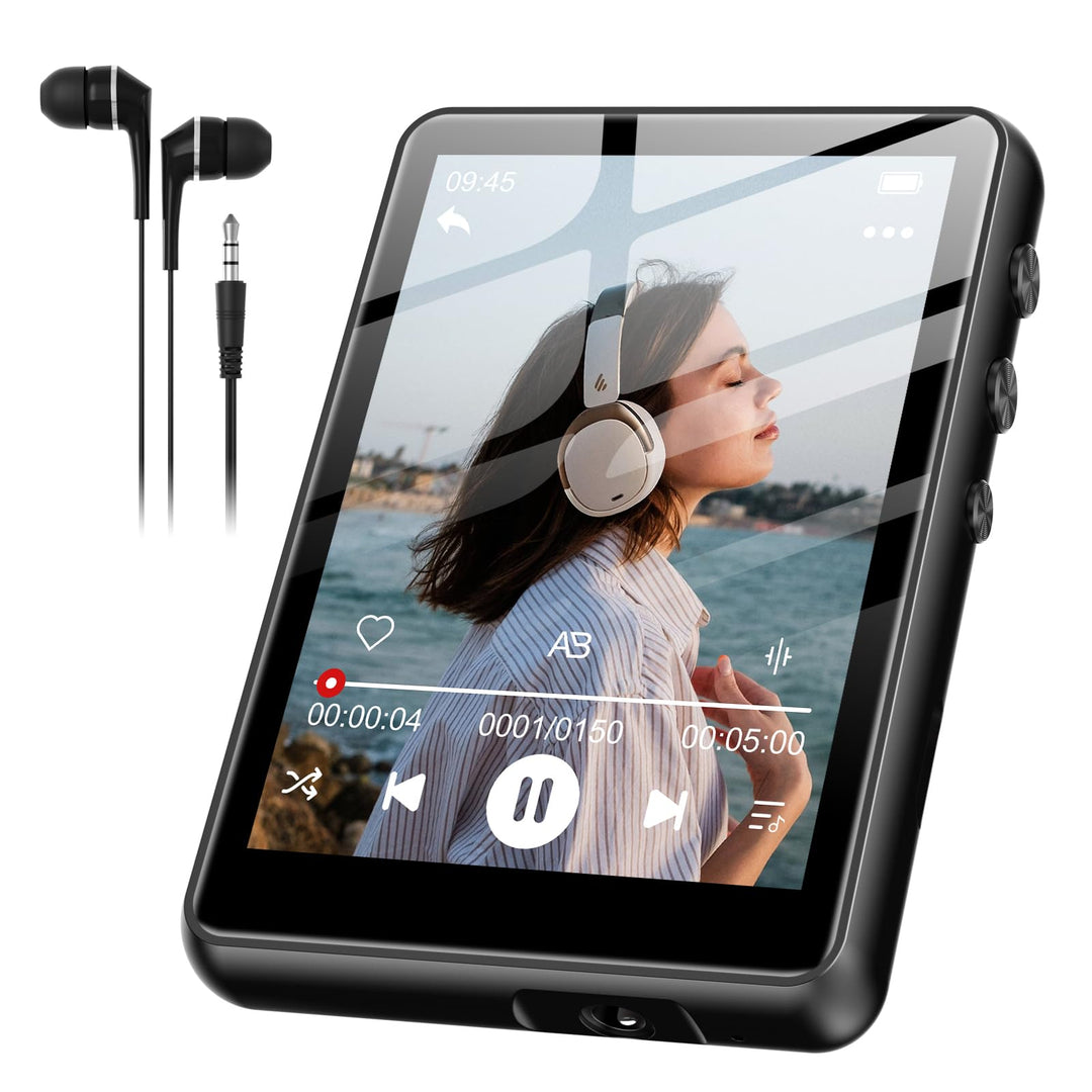 SWOFY 64GB MP3 Player Bluetooth 5.3 HiFi Music Player, 2.4-Zoll Touchscreen MP3 Player mit Lautsprec