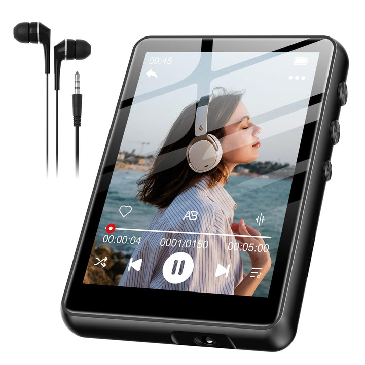 SWOFY 64GB MP3 Player Bluetooth 5.3 HiFi Music Player, 2.4-Zoll Touchscreen MP3 Player mit Lautsprec