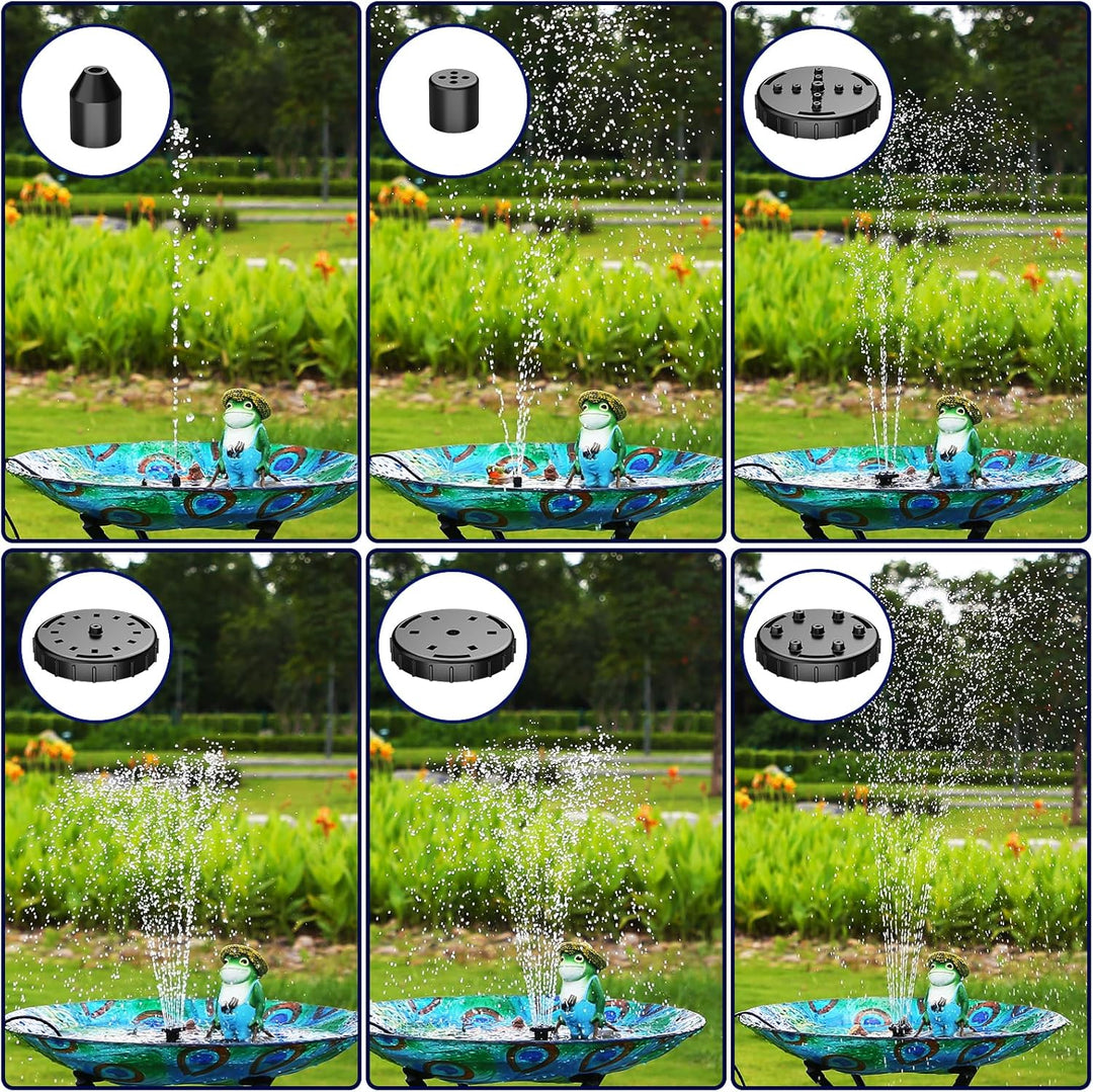 AISITIN Solar Springbrunnen für Aussen, DIY Solarbrunnen Solarwasserbrunnen Solar Teichpumpe Solar F