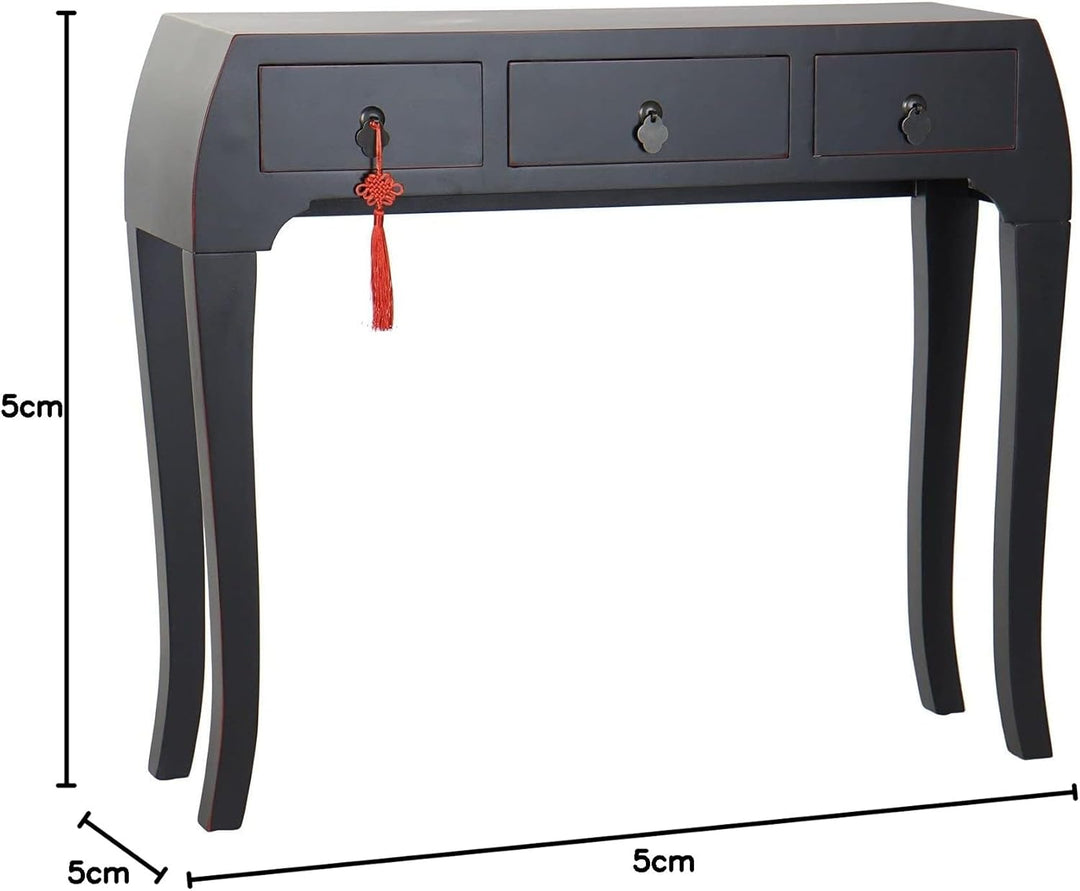 DRW Konsole Fichte 96x26x80 orientalisch schwarz, bunt, estandar