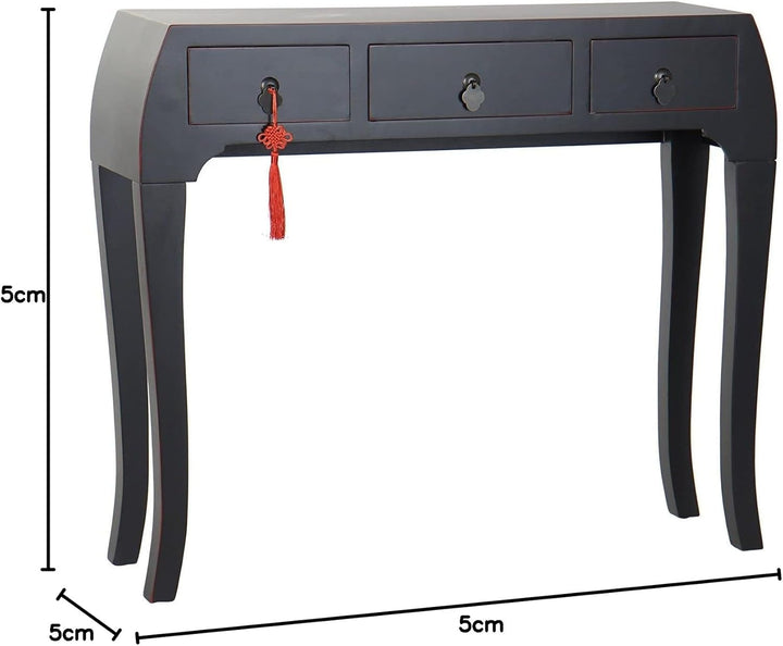 DRW Konsole Fichte 96x26x80 orientalisch schwarz, bunt, estandar