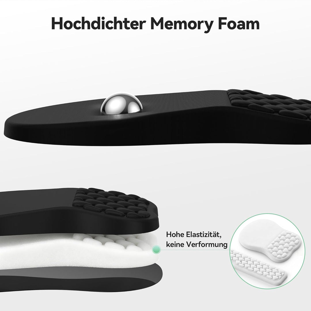 TECKNET Ergonomisches Mauspad und Handballenauflage Tastatur, Mousepad mit Handauflage, Gaming Mausp