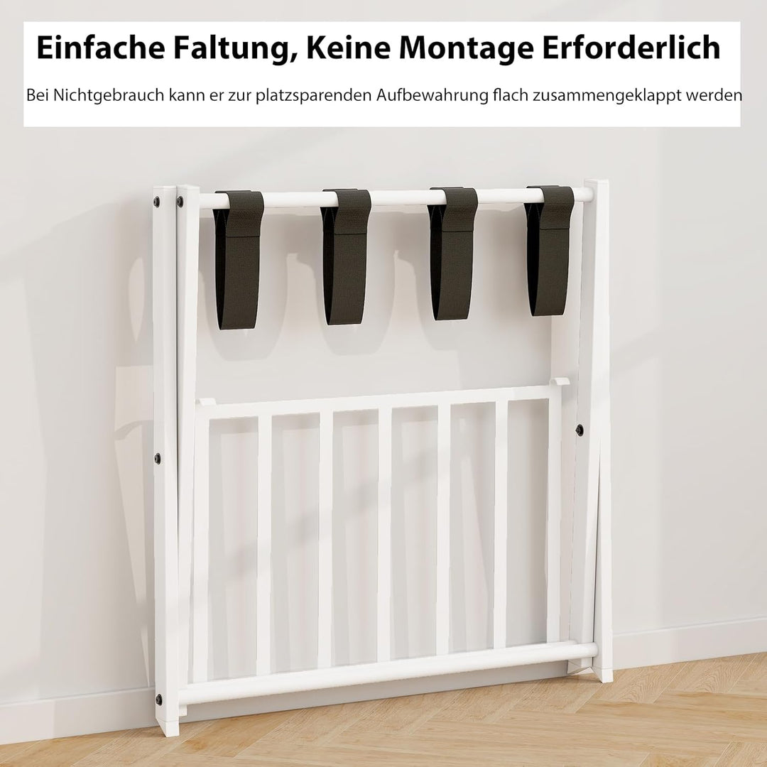 GIANTEX Kofferständer Klappbar, 2er Set, 2-Stöckige Kofferablage Metall, Gepäckablage Gepäckständer
