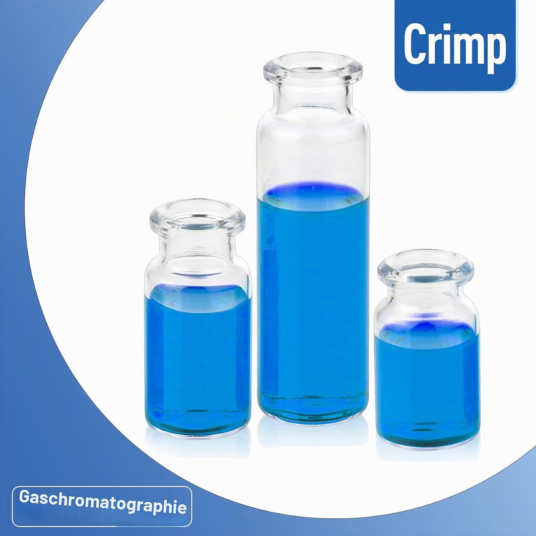 ALWSCI 100 Stücke 20ml Glasfläschchen, Klarglas-Kopfraum HPLC-Fläschchen, Borosilikatglas-Standard-C