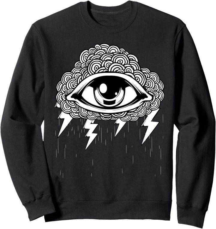 Allsehendes Auge Wolke Occult Hypnose Magie Mystic Goth Sweatshirt