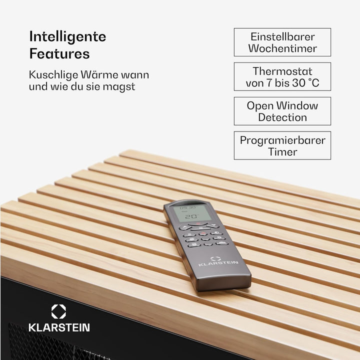 Klarstein Elektrokamin, Elektro Heizungen für Wohnzimmer & Innenräume, Elektrischer Kamin mit LED Fl