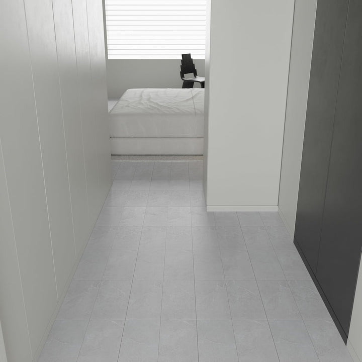 PVC Bodenbelag Selbstklebend - Vinylboden Selbstklebend | Extra Abriebfest, Wasserdicht Grau Marmor-