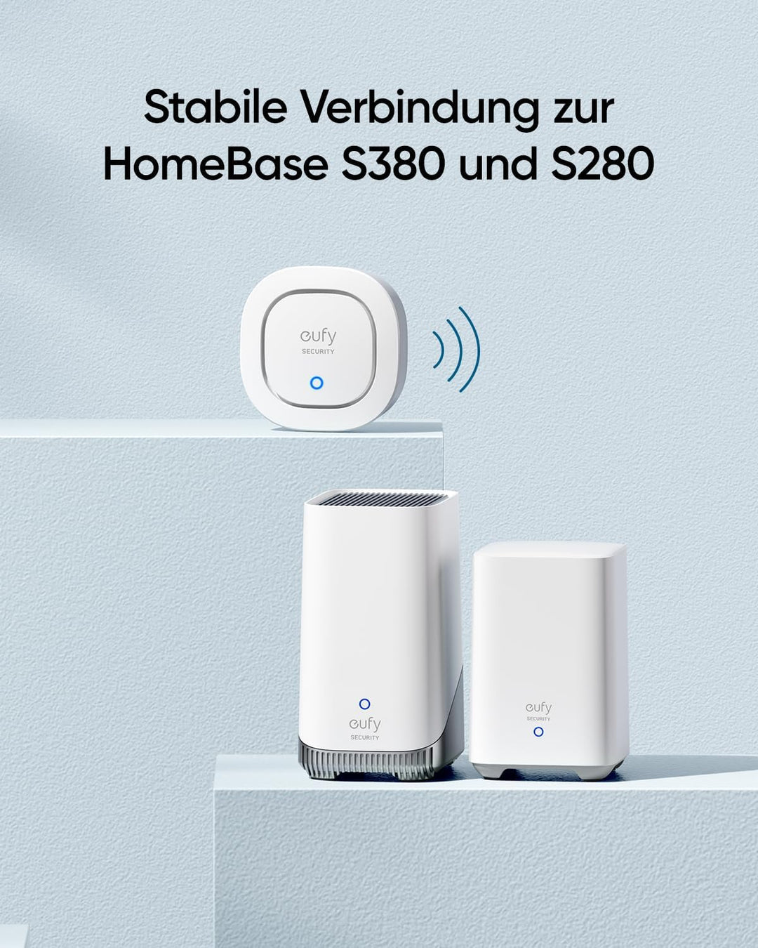 eufy Security Sirene, 105dB kabelloser Alarm, IP65 Wetterfest, mit Fernalarmierung, 2 Jahre Batterie