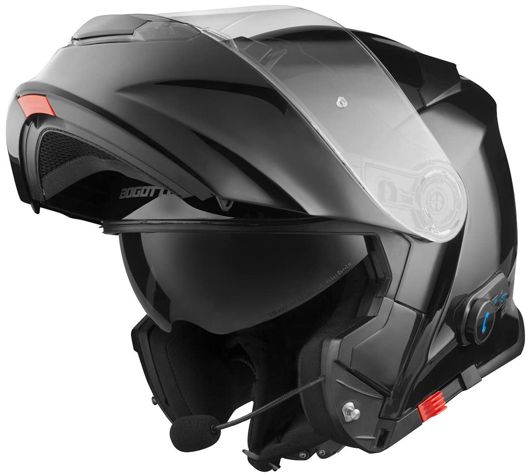 Bogotto V271 BT Bluetooth Klapphelm XS Schwarz, XS Schwarz