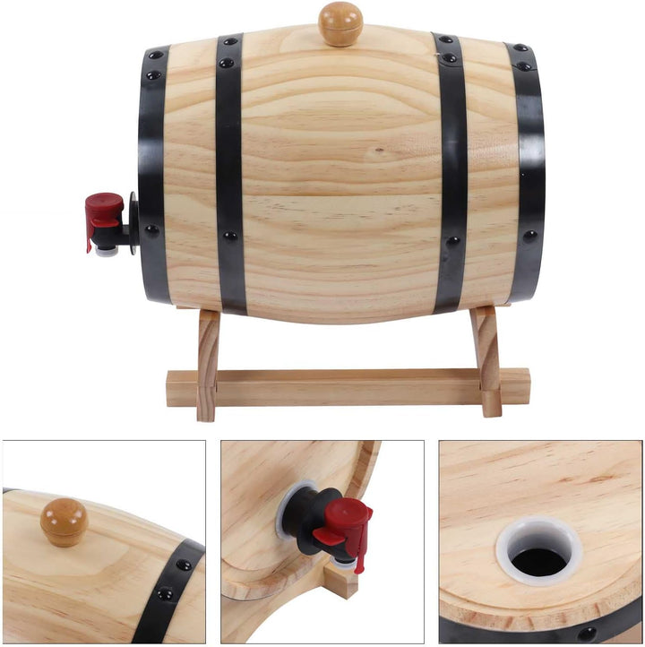 Alvinlite Weinfässer aus Kiefernholz, selbstgebrauter Wein, Reifefässer aus Kiefernholz, Bierfässer