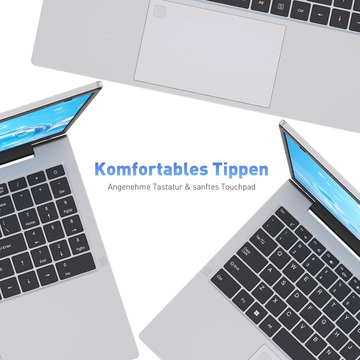 Auusda Laptop 17,3 Zoll Notebook, 8GB DDR4 RAM 256GB SSD, 3250C Prozessor, Fingerabdrucksensor, bele