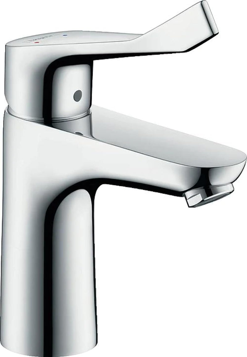 hansgrohe Wasserhahn Focus Care (Armatur mit Auslauf Höhe 100mm und langem Griff) Chrom Auslaufhöhe