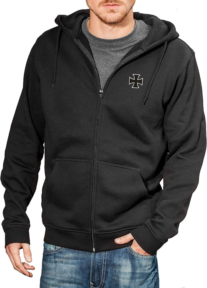 Baddery Biker Hoodie Herren : Biker Pray - Sweatjacke Männer Motorrad Kapuzenjacke - Geschenk Motorr