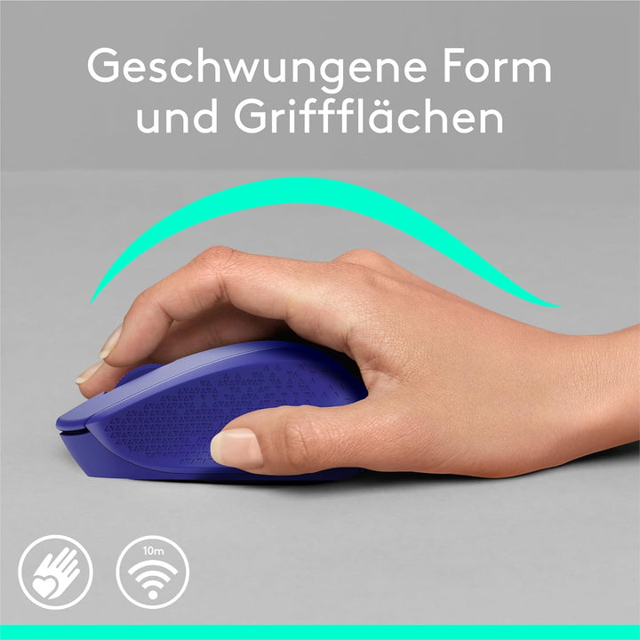 Logitech M280 Kabellose Maus, 2,4 GHz mit USB-Nano-Empfänger, 1000 DPI Optical Tracking, 3 Tasten, 1