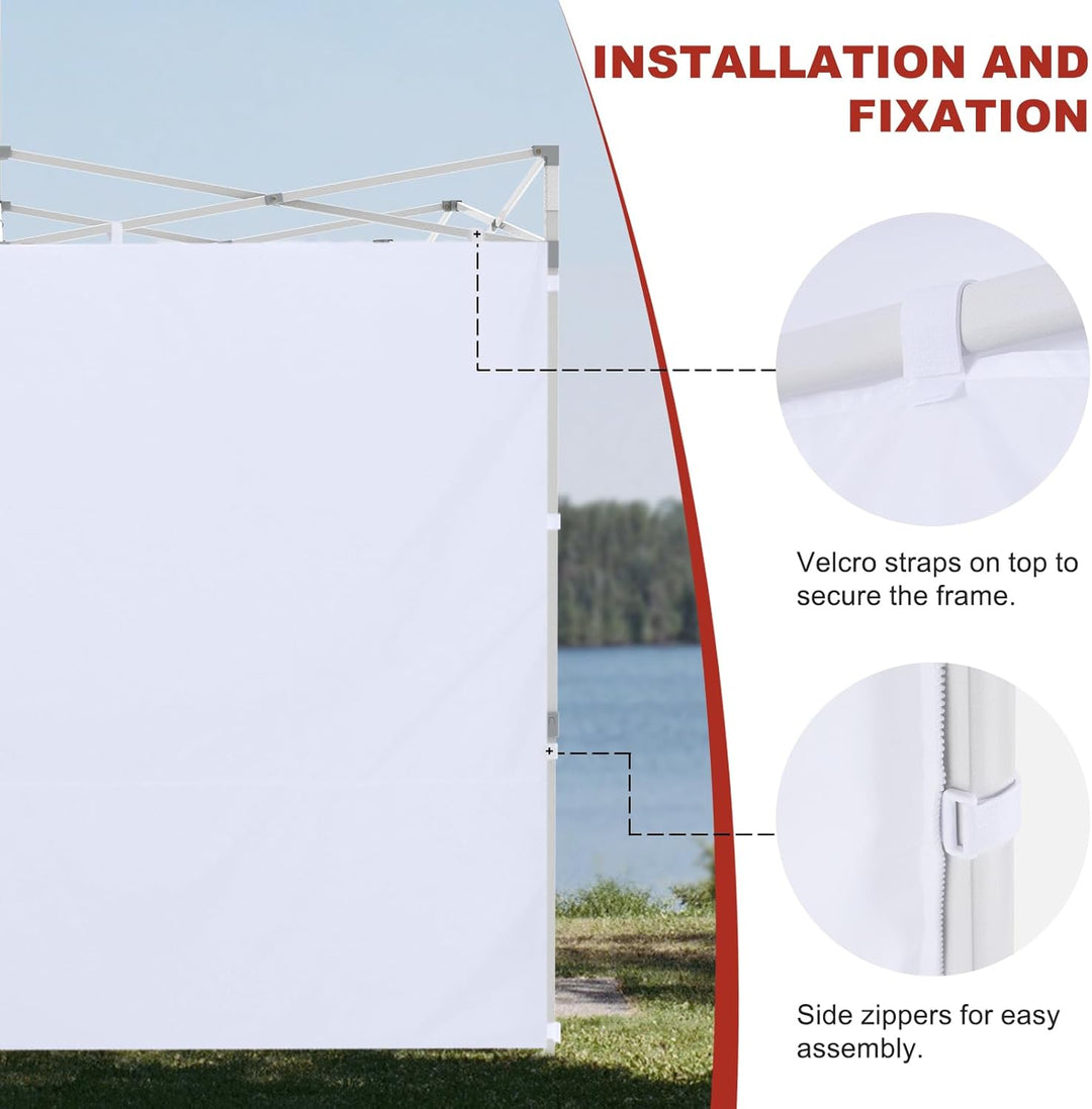 ABCCANOPY Nur Seitenwand Gelb 10X10, Gelb 10X10