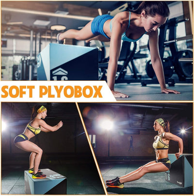 Yes4All 3 in 1 Soft Plyo Box, Sprungbox, Plyometric Box Plattform für Sprungtraining, Home Gym und O