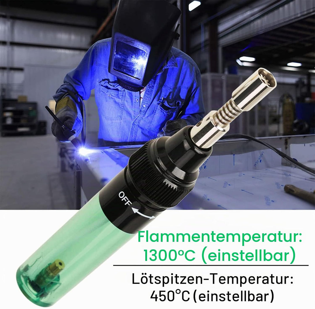 Gaslötkolben Wireless Butane Heater Lötkolben Welding Pen Tool 1300 Green