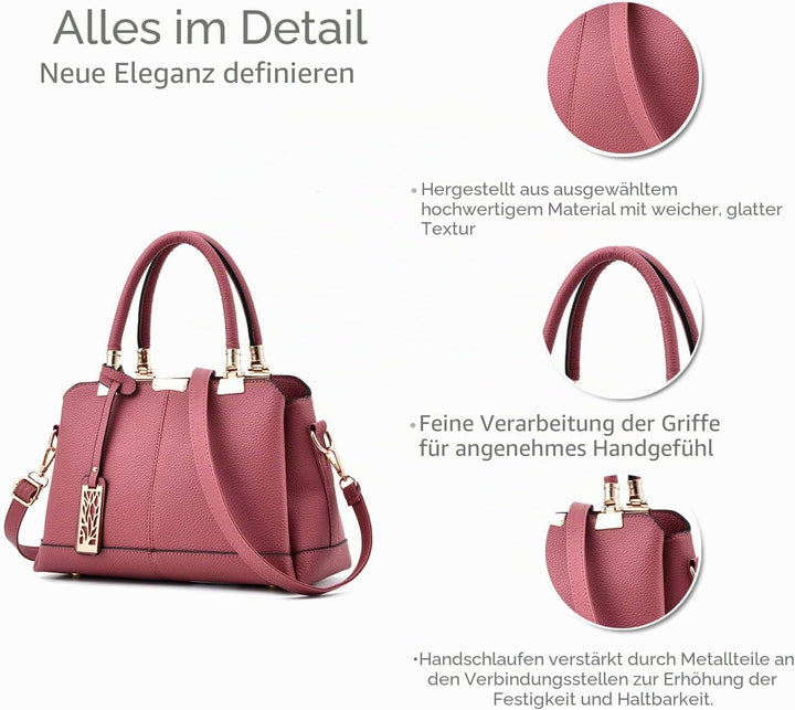 NICOLE & DORIS Damen Handtaschen Elegante Damen Tasche Designe Frauen Umhängetasche PU Weiche Ledert