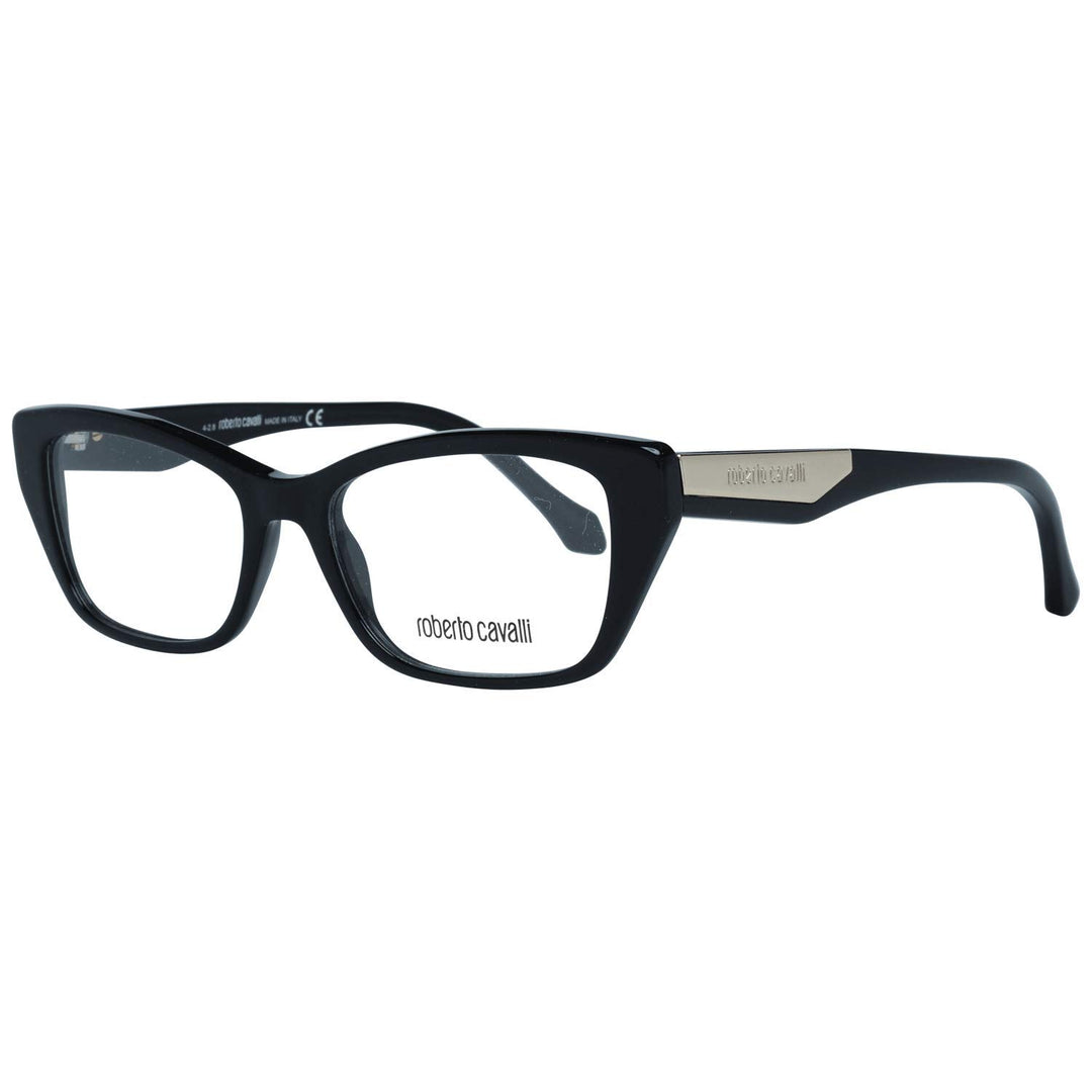 Roberto Cavalli RC5082 Brillenrahmen - Glänzender schwarzer Rahmen, glänzende schwarze Gläser, 51 mm