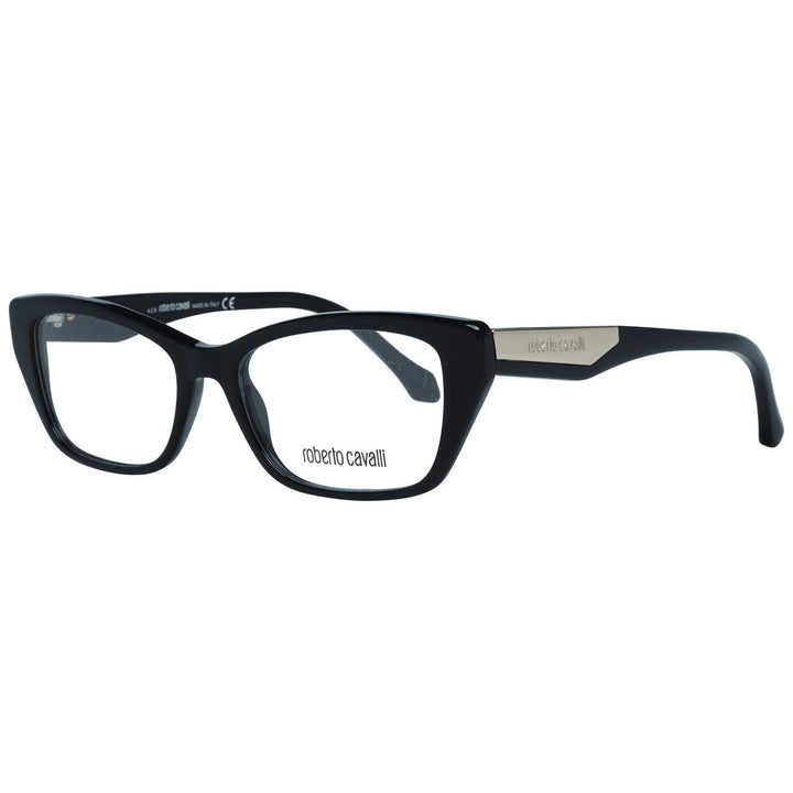Roberto Cavalli RC5082 Brillenrahmen - Glänzender schwarzer Rahmen, glänzende schwarze Gläser, 51 mm