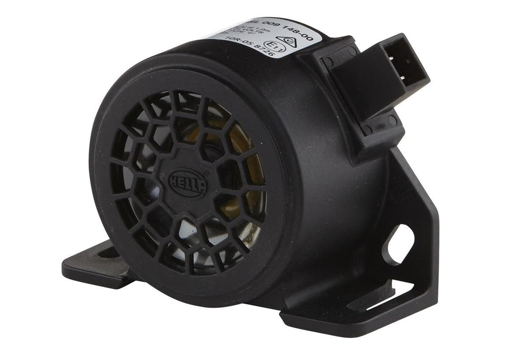 HELLA Rückfahrwarner BM20 - 90dB(A) - Starkton - Gehäusefarbe: schwarz - geschraubt - Stecker: AMP -