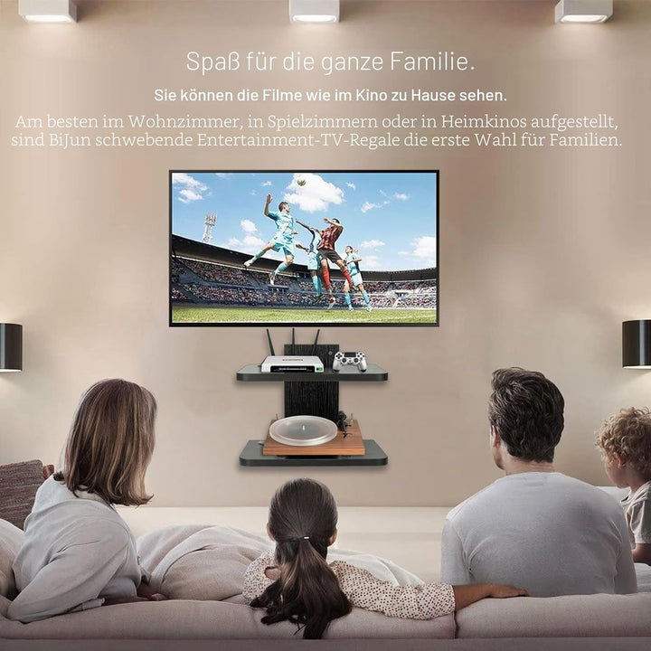 BiJun Floating Regal Multimedia Wandregal TV Rack Beamer Wandhalterung Mit Entertainment-Center Medi