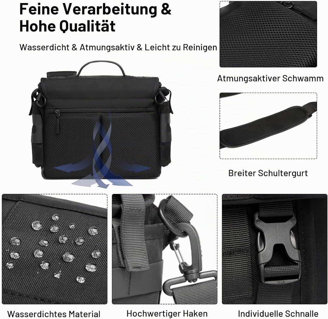 FANDARE Umhängetasche Herren Arbeitstasche Aktentasche Tragetasche Junge Schultertasche Männer Lapto