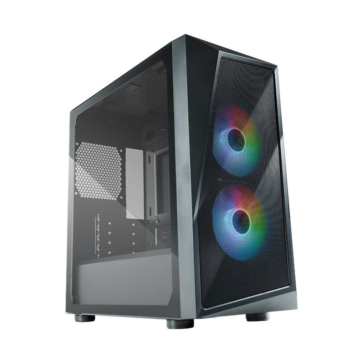 Cooler Master CMP 320 PC-Gehäuse – Mini-Tower-Gehäuse mit 2 x 120-mm-ARGB-Lüftern,Micro-ATX,Seitenwa