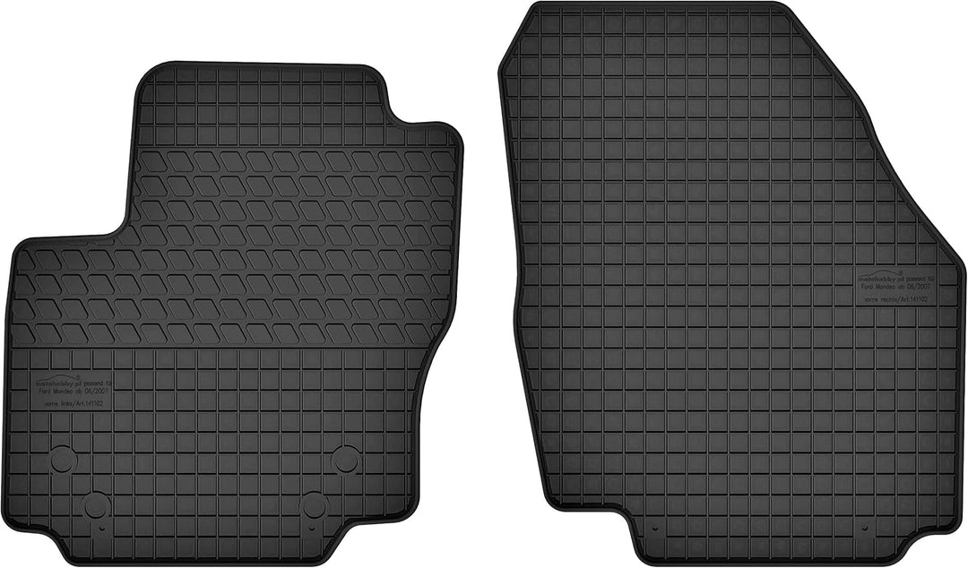 Motohobby Vorne Gummi Fussmatten Gummimatten Satz für Ford Mondeo MK4 (2007-2015)