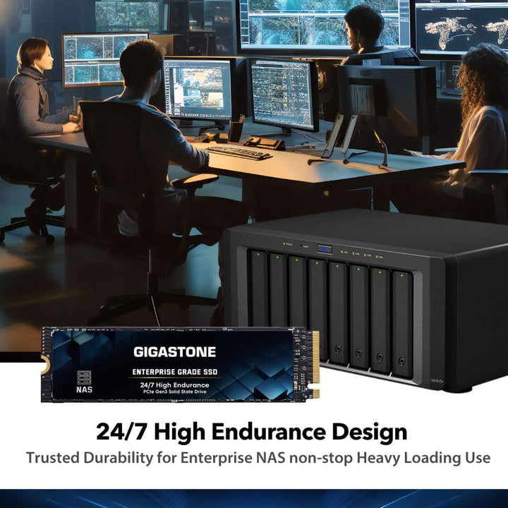 Gigastone SSD 2 TB (2er-Pack) M.2 NAS SSD 24/7 High Endurance Cache für Network Attached Storage Bus