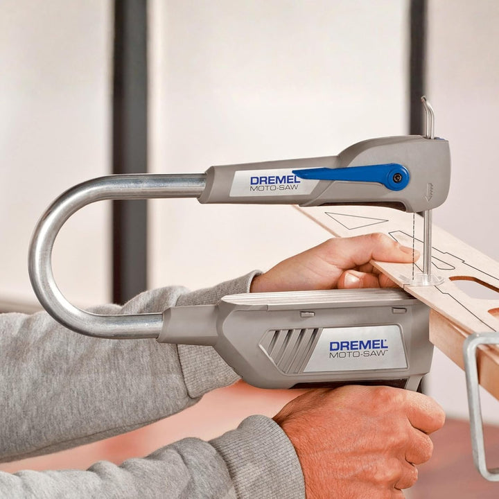 Dremel MS20 Moto-Saw Dekupiersäge, kompakte 2-in-1-Tischkreissäge (70 W) mit 1 Zubehörteil und 5 Säg