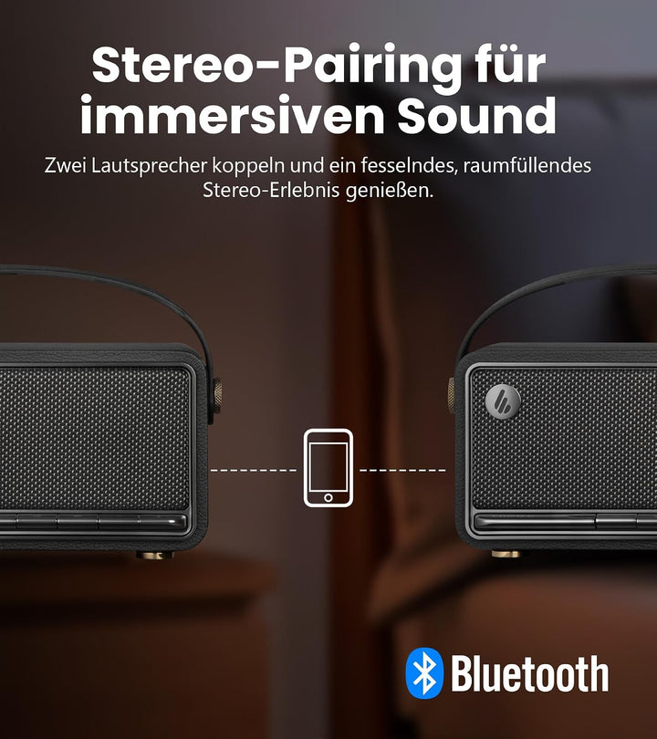 Edifier MP330 Tragbarer Bluetooth-Lautsprecher mit 40W RMS, Schwarz, Schwarz