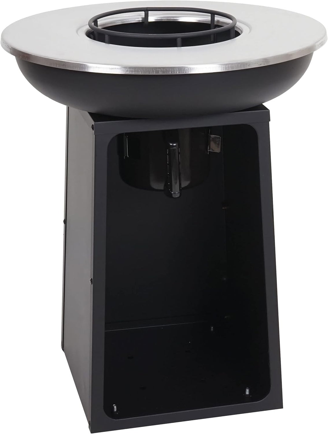 Mendler Feuerschale mit Grillplatte HWC-K97 Feuerstelle Grill Feuerkorb BBQ Outdoor Kochplatte, Stah