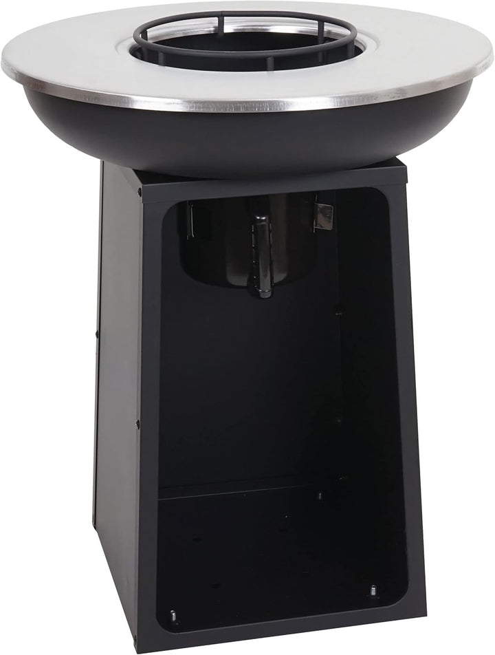 Mendler Feuerschale mit Grillplatte HWC-K97 Feuerstelle Grill Feuerkorb BBQ Outdoor Kochplatte, Stah
