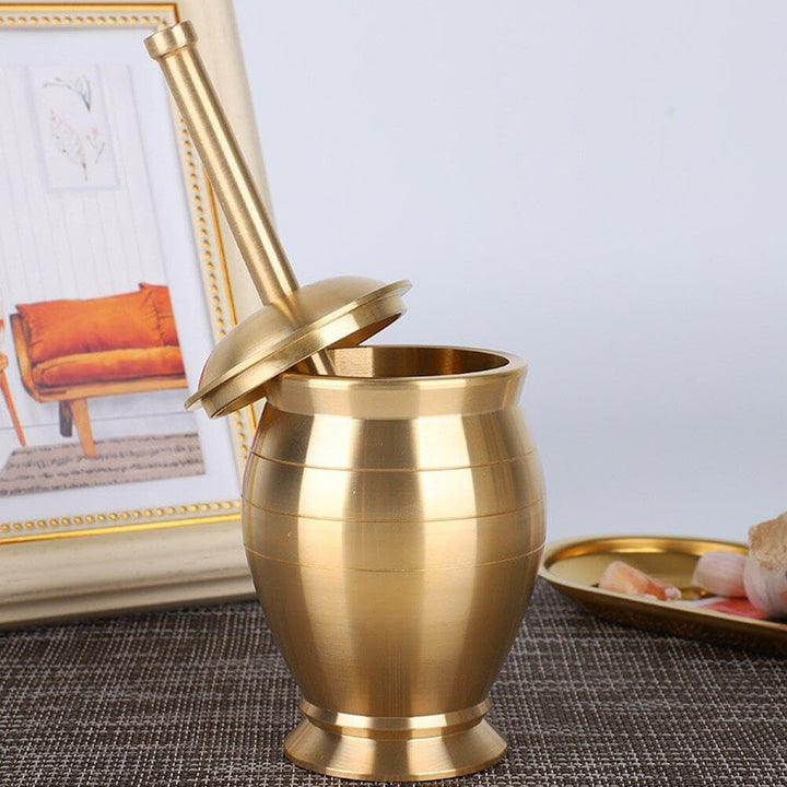 Mörser- und Stössel-Set aus Edelstahl Gewürzmühle mit Deckel multifunktionale Kräuterschale zum Zerk