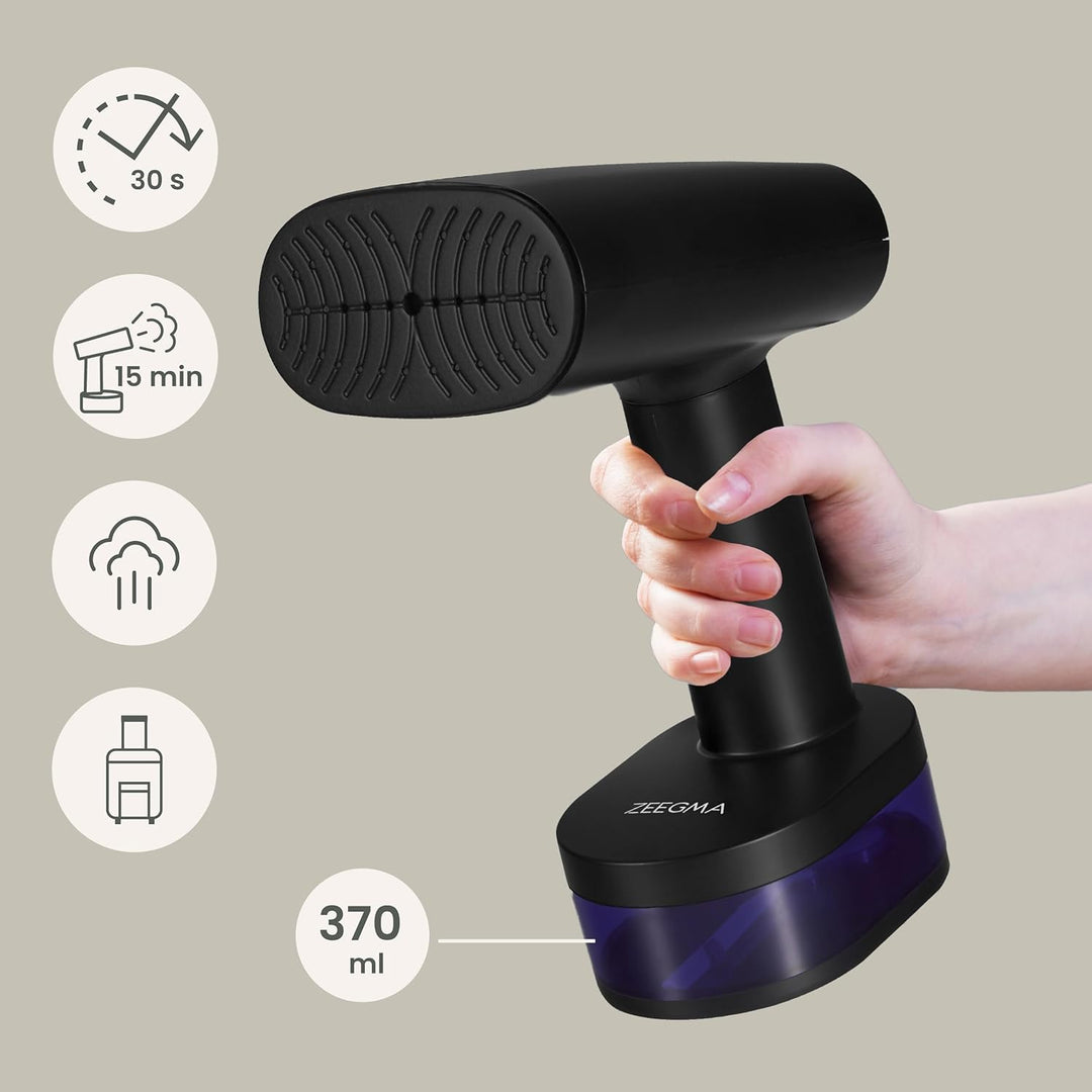 ZEEGMA STEAMEE 2-in-1 tragbarer Dampfglätter, Dampfbügeleisen 1640 W, 370 ml, Dampfleistung 25 g/Min