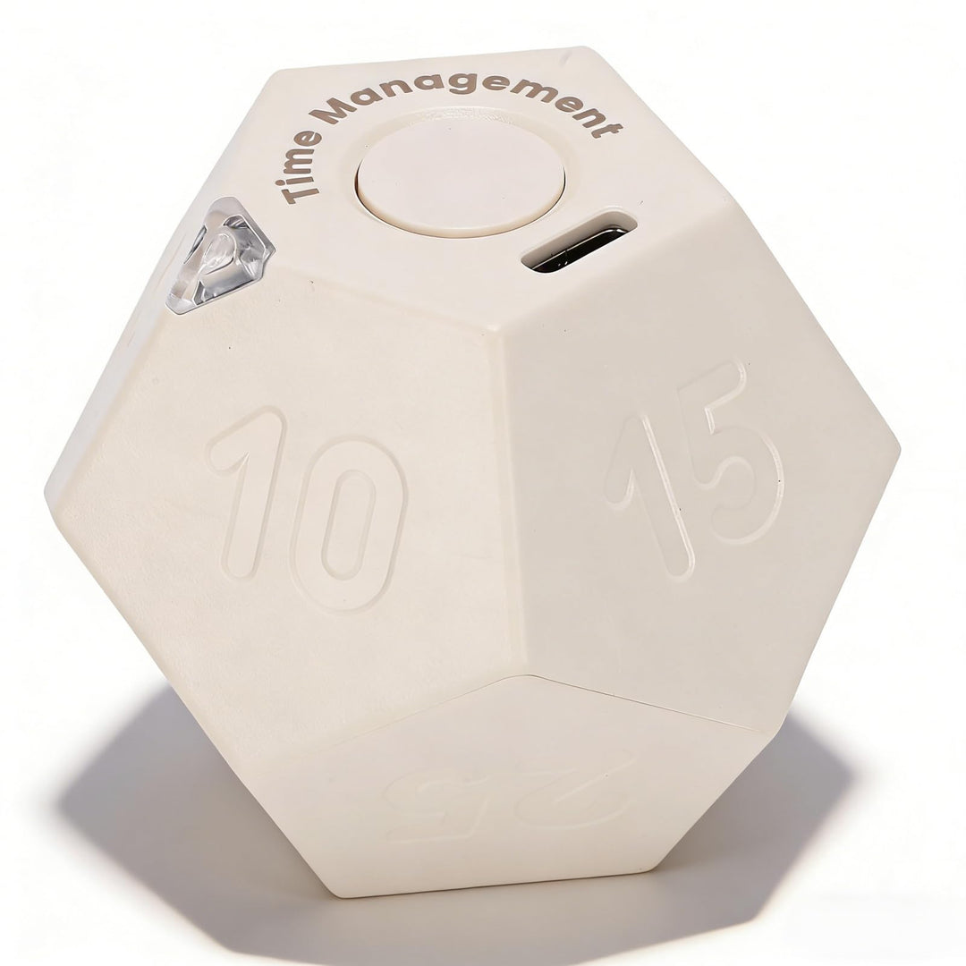12 seitiger Würfel Timer, Rotierender Würfel, Multifunktionaler Wiederaufladbarer Timer, Visueller F