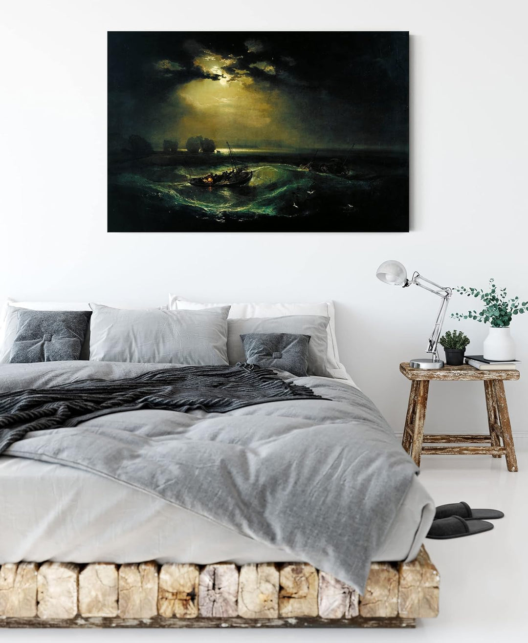 William Turner - Fischer auf See als Leinwandbild / Grösse: 100x70 cm / Wandbild / Kunstdruck / fert