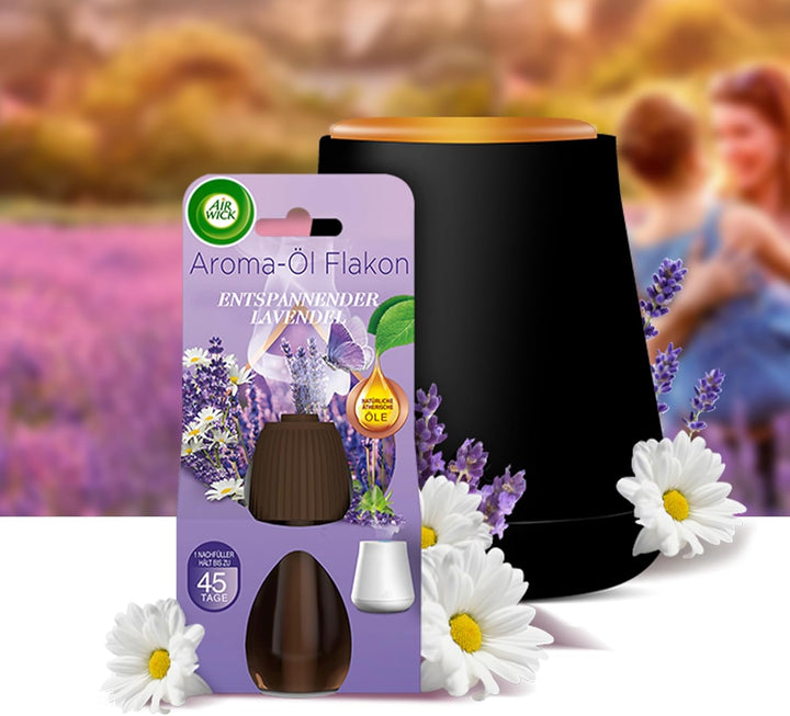 Air Wick Aroma-Öl – Vorteilspack – Nachfüllern mit ätherischen Ölen – Raumduft Entspannender Lavende