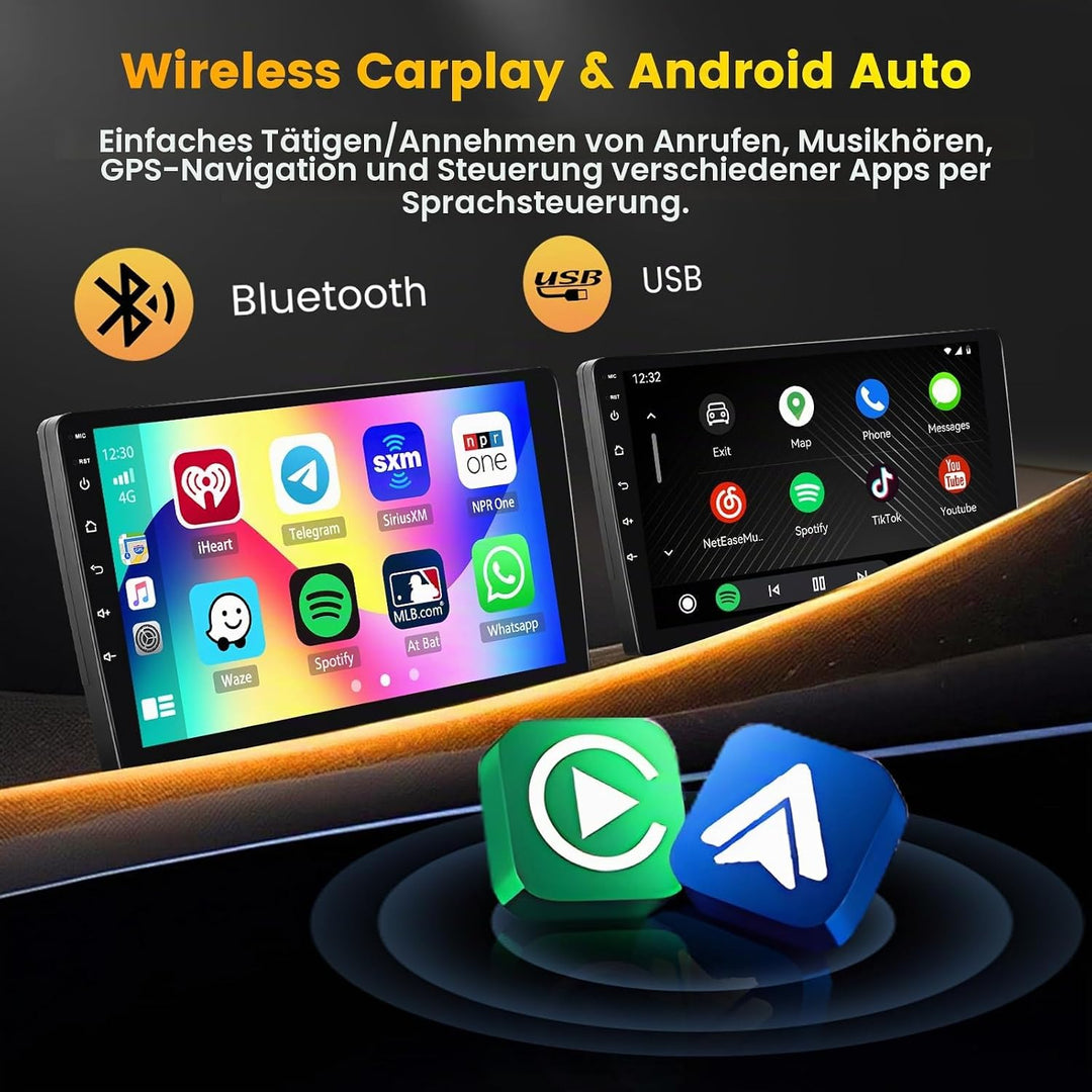 Hikity 2G+64G Autoradio Android 15 für Peugeot 207 2006-2015 mit 9-Zoll-Touchscreen, 2-DIN-Stereo mi