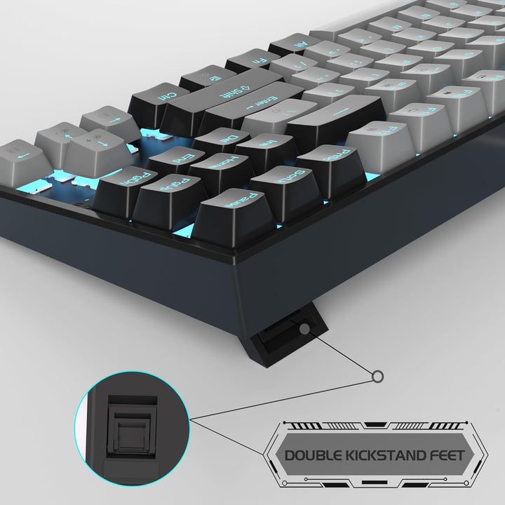 MageGee 75% Mechanische Gaming-Tastatur mit blauem Schalter, LED-Tastatur mit blauer Hintergrundbele
