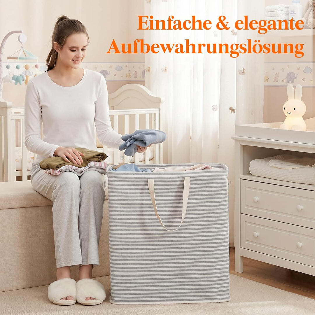 Lifewit 100L Wäschekorb Gross Wäschesammler Faltbar Wäschebox Wasserdicht Wäschesortierer Aufbewahru