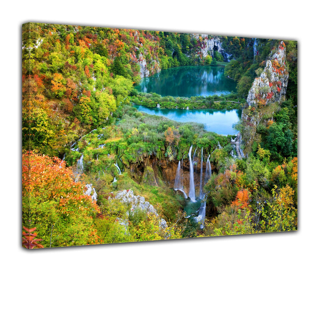 Bilderdepot24 Bild auf Leinwand | Plitvicer Seen II - Kroatien in 60x50 cm als Wandbild | Wand-deko
