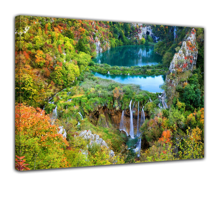 Bilderdepot24 Bild auf Leinwand | Plitvicer Seen II - Kroatien in 60x50 cm als Wandbild | Wand-deko