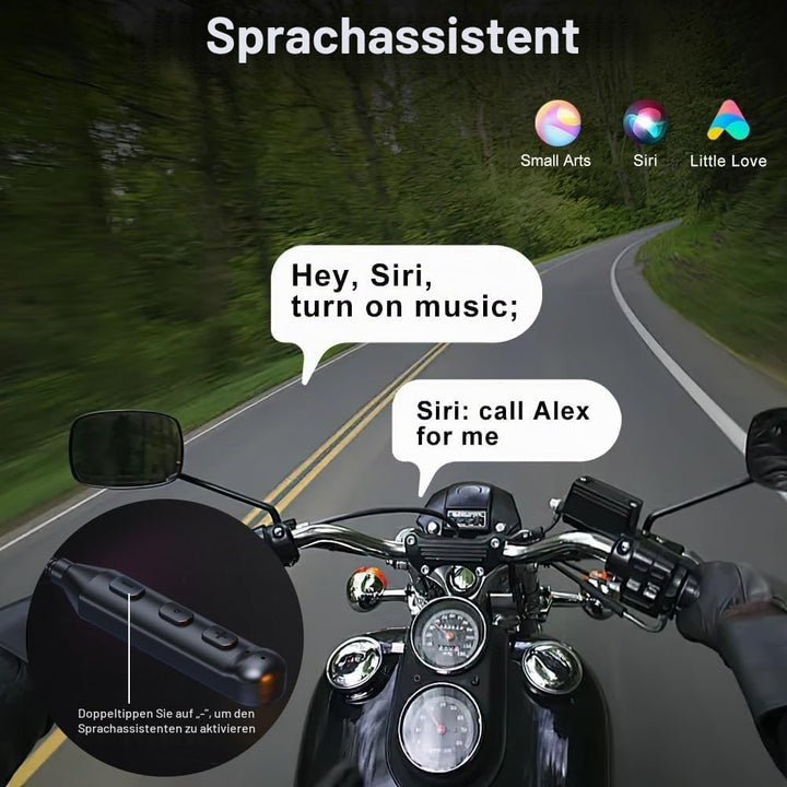OBEST Motorrad Helm Headset, Bluetooth 5.3 Freisprecheinrichtung mit Aktiver Geräuschunterdrückung,