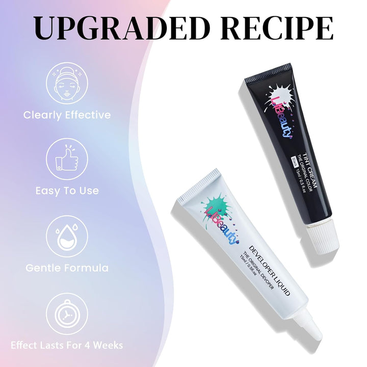15ml Wimpernfarbe, Libeauty Augenbrauenfarbe Schwarz, Augenbrauen Kit, Grosse Kapazität, Wimpern Fär
