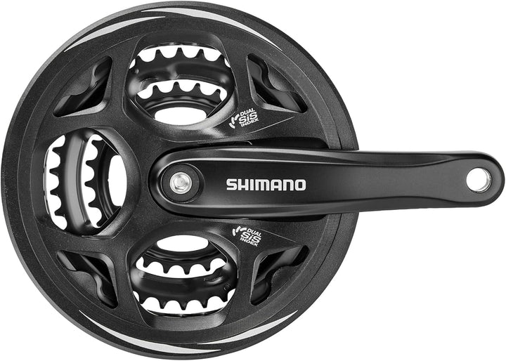 SHIMANO Kurbelgarnitur 8-fach schwarz FC-M311 48/38/28T 175mm 175 mm, 175 mm