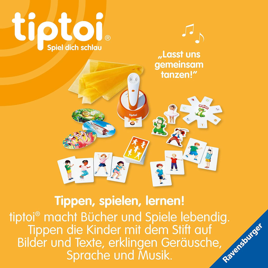 Ravensburger tiptoi® Active Spiel 00128, Kunterbuntes Tanz-Theater, Bewegungsspiel ab 3 Jahren