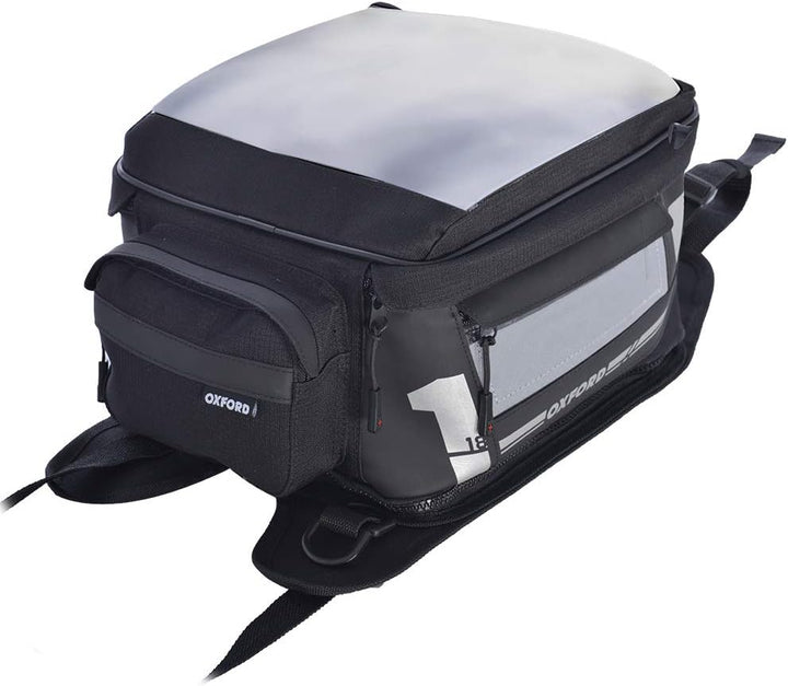 Oxford Gepäck F1  Motorrad 18L klein Gurt auf Tank Tasche  -  schwarz Standard 18L US Schwarz, Stand
